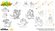 Dingodile on the run concept art