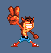 One of Crash's sprites from the game