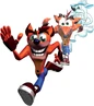 Promo art of Crash's evolution