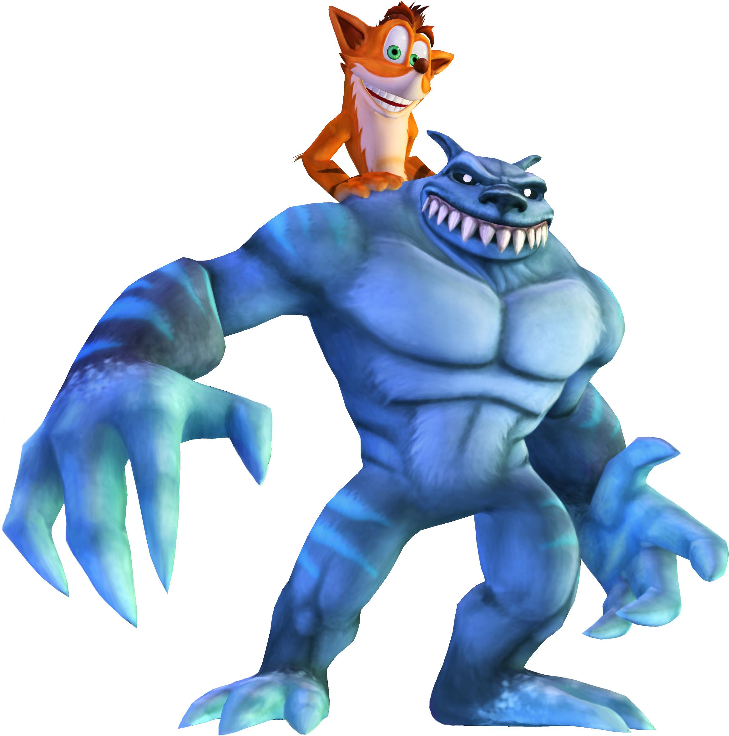 Um personagem do jogo crash bandicoot fica na frente de uma pilha de  moedas.