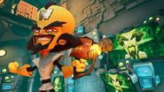 (Imagem Promocional) Dr Neo Cortex apontando sua arma em Crash Bandicoot 4:It's About Time