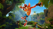 Crash pulando em Crash Bandicoot 4:It's About Time