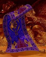 The magic carpet as seen in 1992 animated movie Aladdin