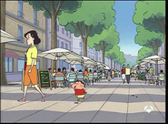 Shin-chan on the Ramblas