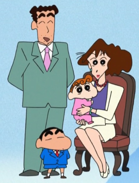 shinchan and his family