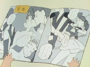 A doujinshi Shinnosuke found at the convention, Mufoon and Iyaan can be seen kissing together.