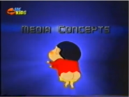 Shinnosuke doing his butt dance in Media Concepts logo.