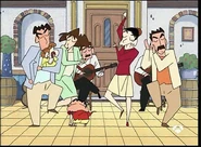 The group dancing flamenco