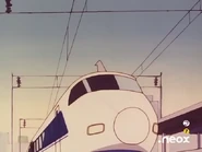 Classic train series JNR 16M Tokaido leaving Omiya