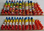Full collection of Voetbal Gogo's. They were available in painted and unpainted variants.