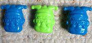 Dark blue and light green figures.