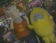 Eggy costume at a 1999 official Crazy Bones promotional event