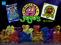 Jojo's transparent colors as seen on a TV ad.