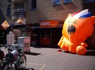 Inflatable Jarum outside of a C1000 store in 2010.