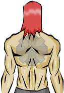 Emblema del Metal en la espalda de Víctor
