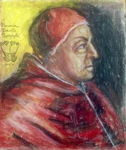 Kolorierte Skizze von Hierarch Nusios, Wettiner Schule, Wettin 1280