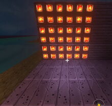 Creativerse Hardened Lava Inlay Wall glows now001