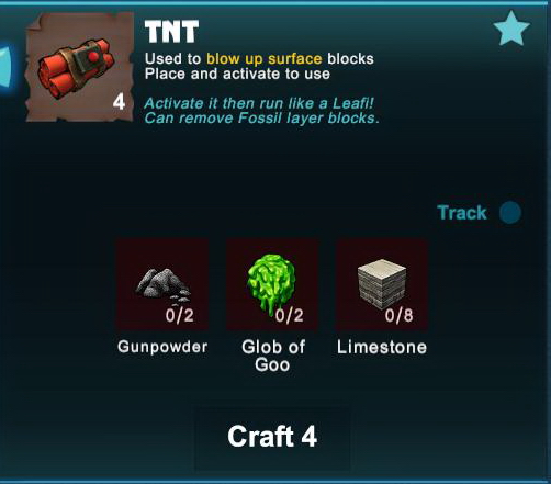 how to craft stacks tnt