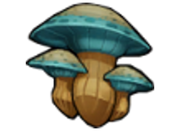 Glowing mushroom without background