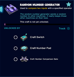 Random number generator unlock