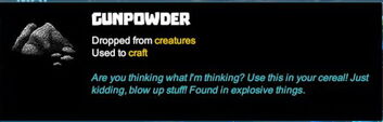 Creativerse R41 tooltip gunpowder can be made from coal now