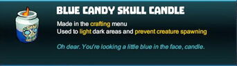 Creativerse blue candy skull candle 2017-10-19 03-08-08-86 tooltips