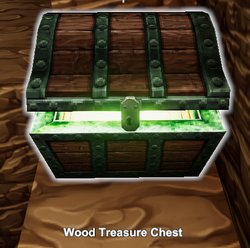 Wood treasure chest