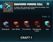 Creativerse R41 crafting recipes diamond mining cell01.jpg