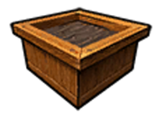 Wood planter without background