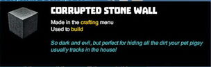 Creativerse tooltips R40 074 bungalow asphalt corrupt blocks crafted