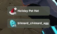 Creativerse Blizzard Chizzard holiday pet hat pet-harvest 86