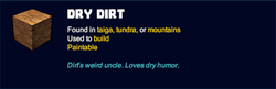 Dry dirt desc