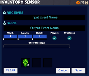 Inventory sensor wiring ui