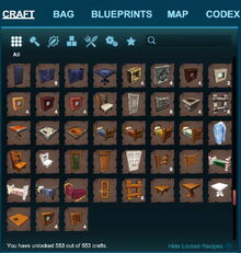 Creativerse crafting menu 2019 Februar 28th 15