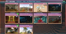 Creativerse Adventure list current001