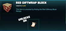 Creativerse Red Giftwrap Block unlock recipe 2018-12-20 20-55-19-55