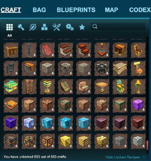 Creativerse crafting menu 2019 Februar 28th 19