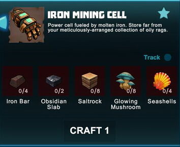 Creativerse R41 crafting recipes iron mining cell01