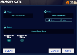 Memory gate wiring ui