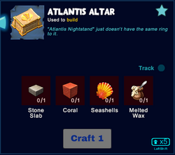 Atlantis altar craft