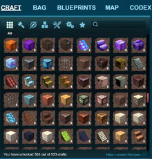 Creativerse crafting menu 2019 Februar 28th 10