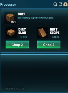 Creativerse processing slopes dirt