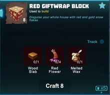 Creativerse Red Giftwrap Block crafting 2018-12-20 20-55-39-50