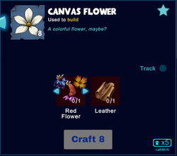 Canvas flower craft