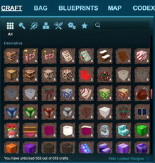 Creativerse crafting menu 2019 Februar 28th 09