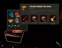 Creativerse Yellow mosaic tile wall iron chest44