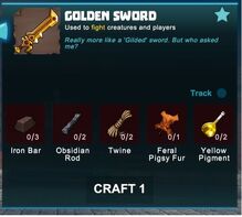 Golden Sword Crafting