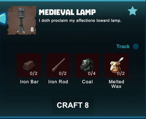 Creativerse R41 crafting recipes colossal castle medieval lamp02.jpg