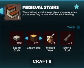 Creativerse R41 crafting recipes colossal castle medieval stairs01