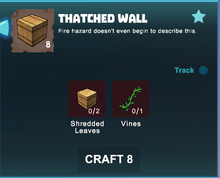 Creativerse crafting thatched walls